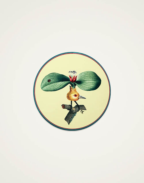 La DoubleJ Disk Placemat Leafflyer Pale Yellow PMT0016CRK001LEF01YE08