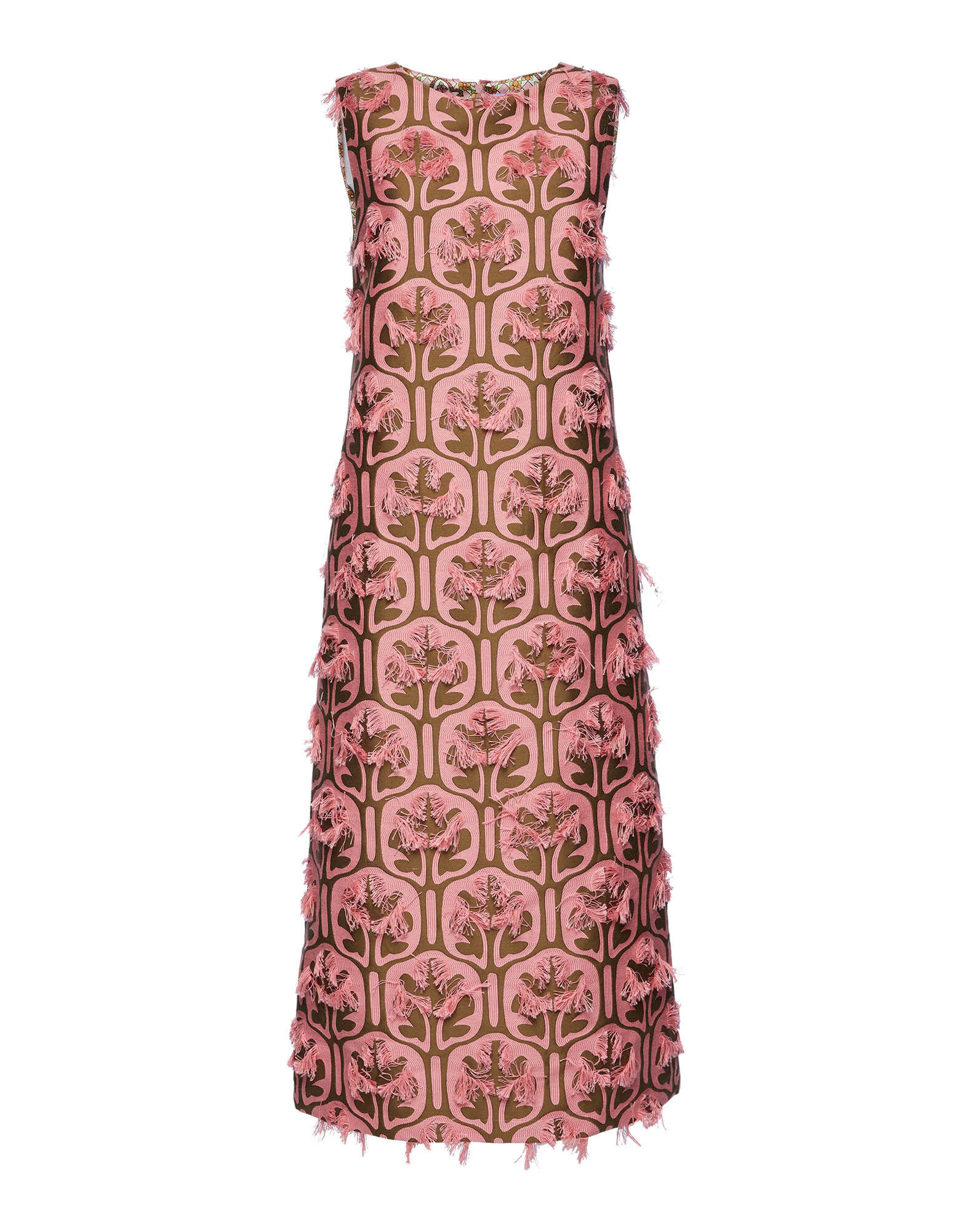 Column Dress in Grove Kaki/Pink for Women | La DoubleJ