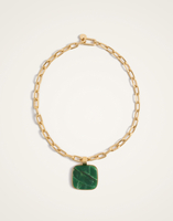 La DoubleJ Soul Pendant Necklace La DoubleJ Soul Pendant Necklace 24K Gold Plate & Green Jade NEC0017BRA003JAD01YE05