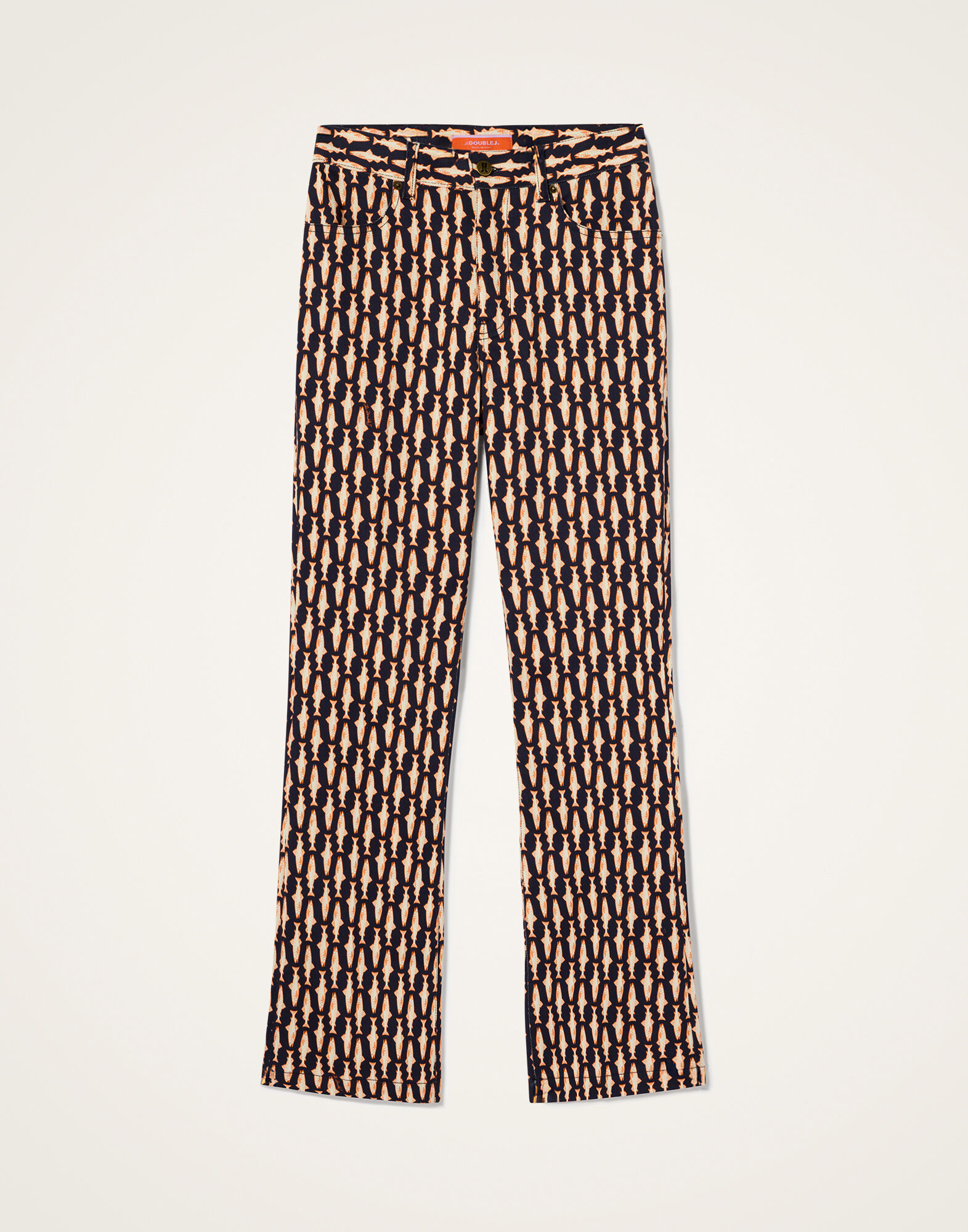 La DoubleJ The Cropped Flare Jean Pesciolini Blue TRO0158COT063PES04BU03