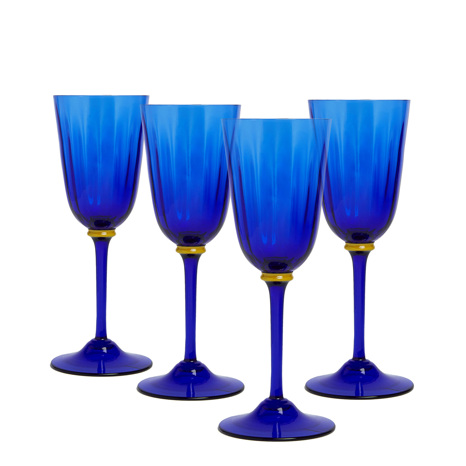 La Doublej Wine Glasses Set Of 4 In Blue
