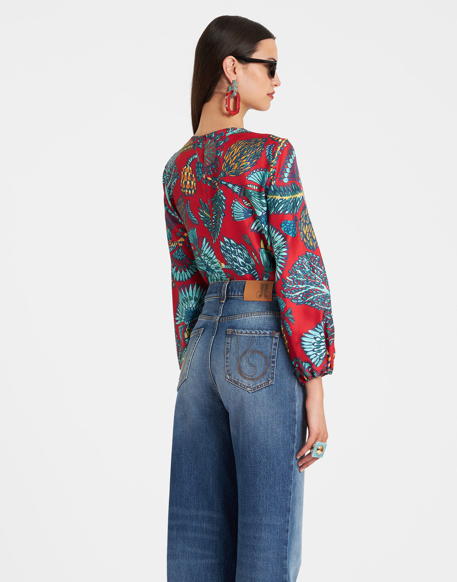 La DoubleJ Charming Top Sicomore Red TOP0021SIL001SIC01RE01