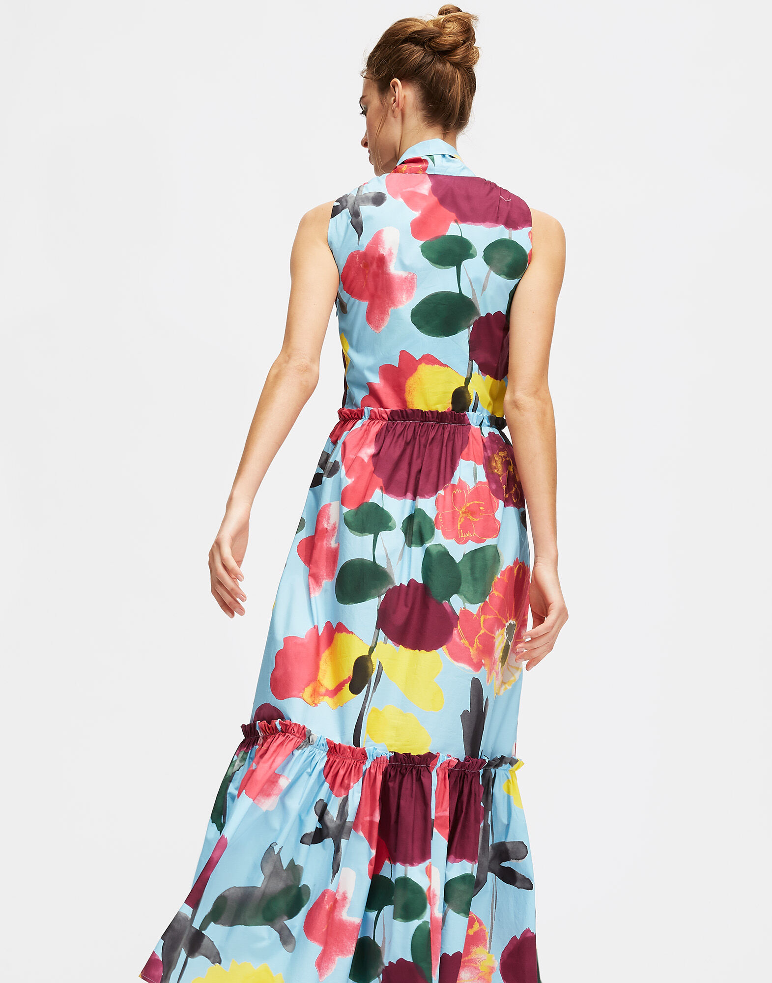 LaDoubleJ Sleeveless Lou Lou Dress Prom Azzurro DRE0105COT001PRO0002