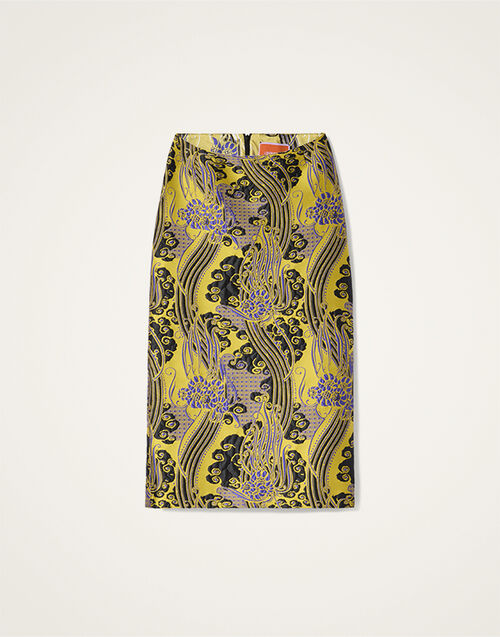 La DoubleJ Pencil Skirt Atlantis Yellow SKI0011JCQ127ATL01YE02