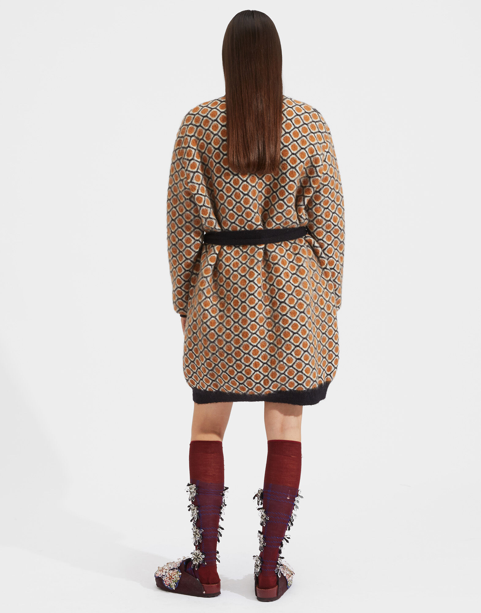 LaDoubleJ Cardigan Coat Pomodorini Ocra PUL0019KNI012POM0005