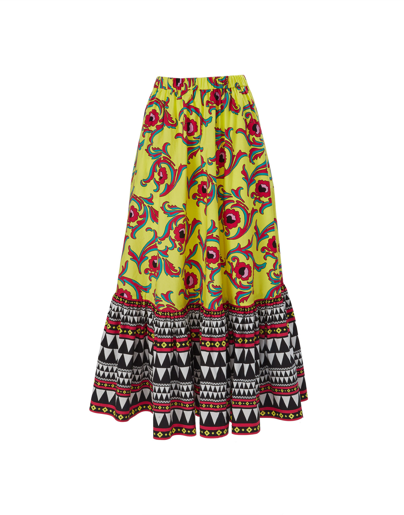 LaDoubleJ Sunset Skirt Cartwheel Giallo SKI0056COT015CRW0004