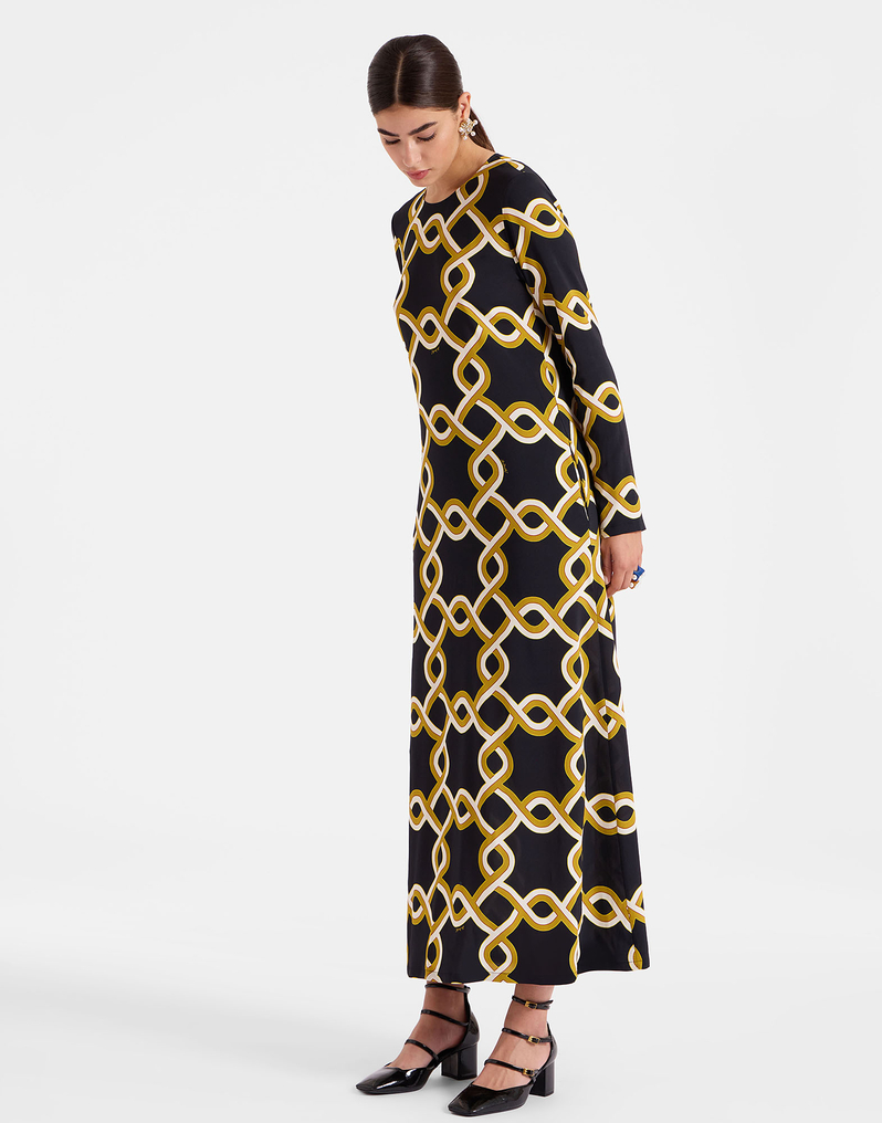 La DoubleJ Long Sleeve Swing Dress La DoubleJ Long Sleeve Swing Dress Tackle Black DRE0184VIS001TAC01BL01