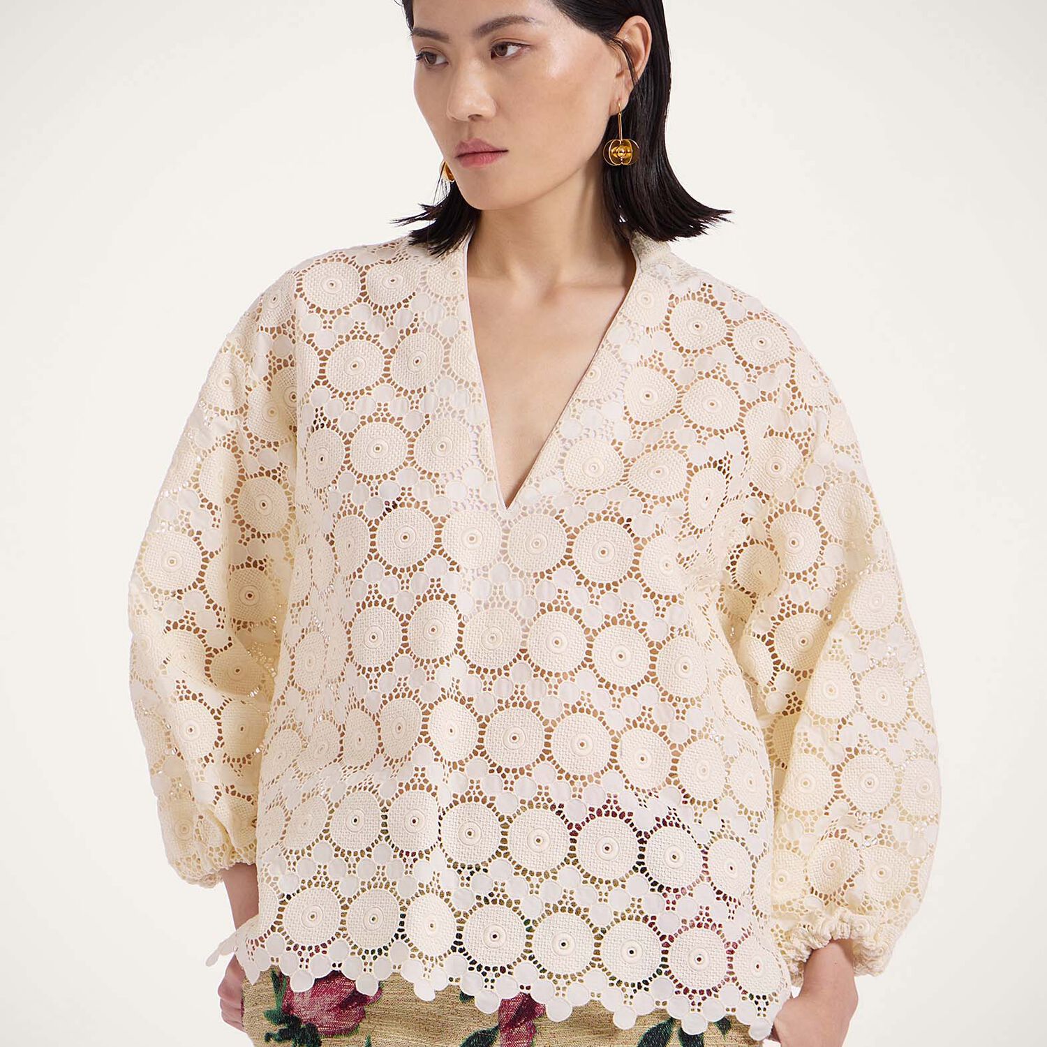 La Doublej Jackie Shirt In Evil Eye Ivory