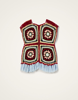 La DoubleJ Sole Star Crochet Top La DoubleJ Sole Star Crochet Top Multicolor Red & Black PUL0306KNI161VA379BL01