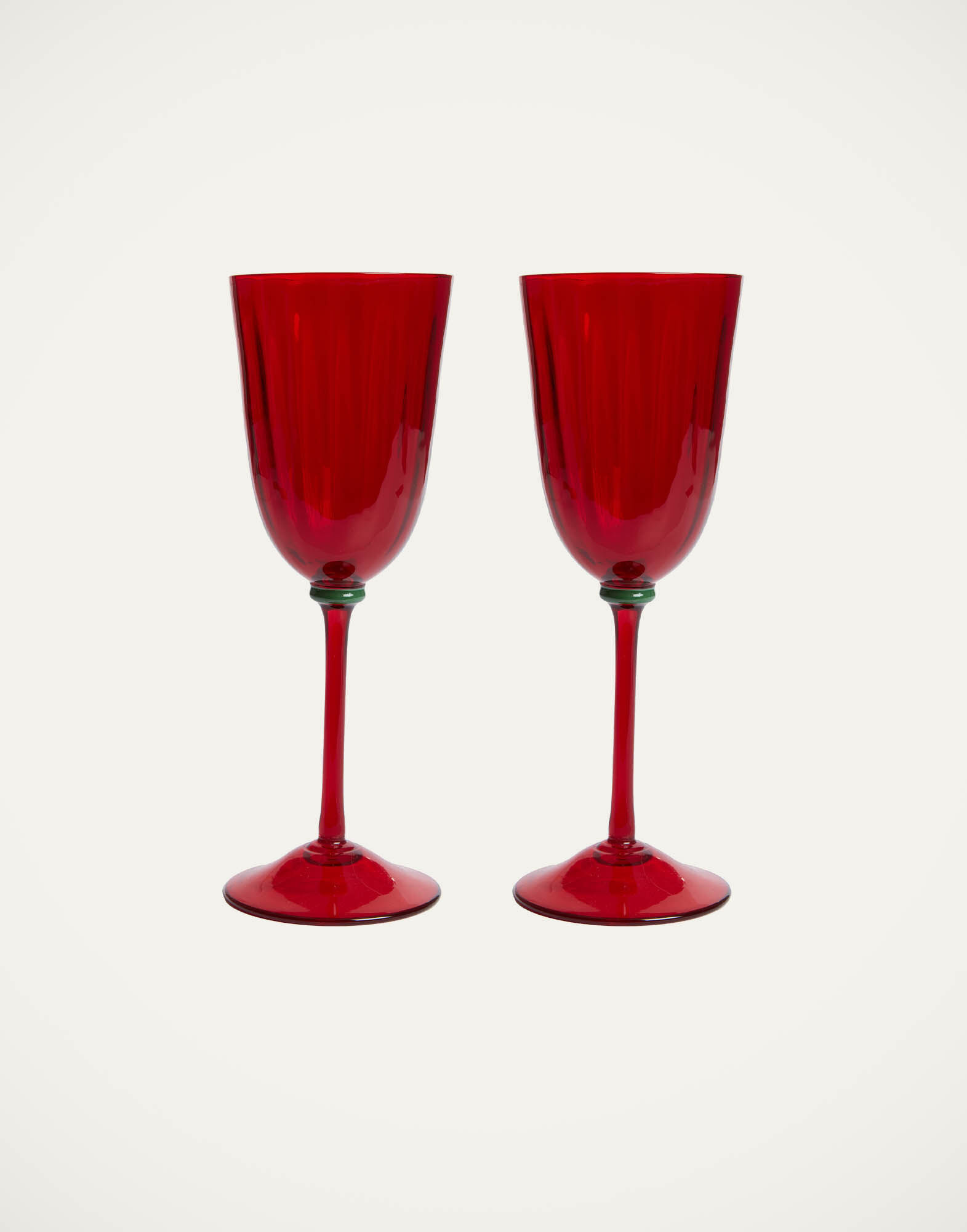 La DoubleJ Wine Glasses Set Of 2 Red GLA0020MUR001RED0001