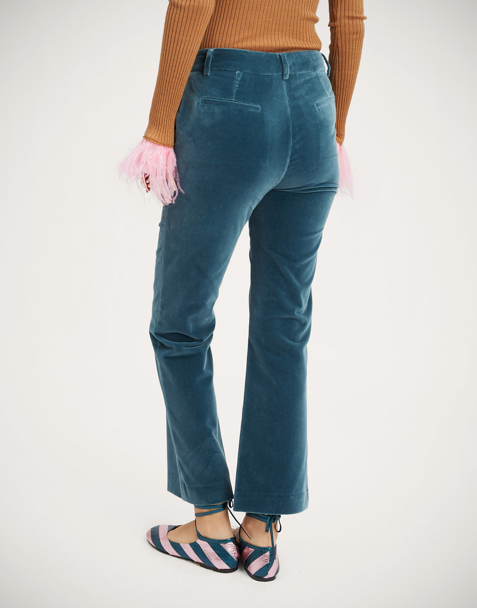 【La DoubleJ】 24/7ストレートパンツ 24/7 Pants in Tangle Light Blue for Women | La DoubleJ