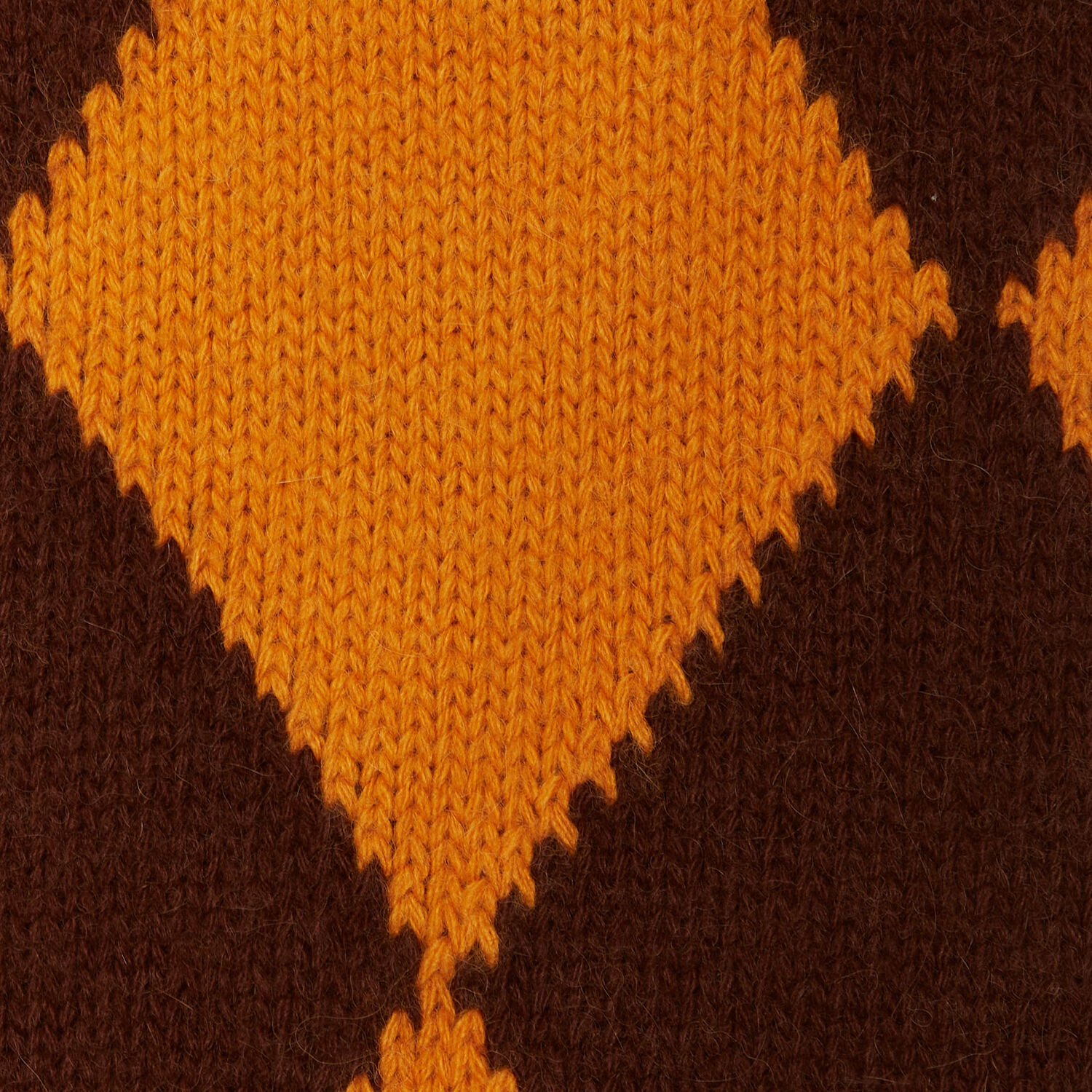 La Doublej Argyle Scarf In Yellow / Brown