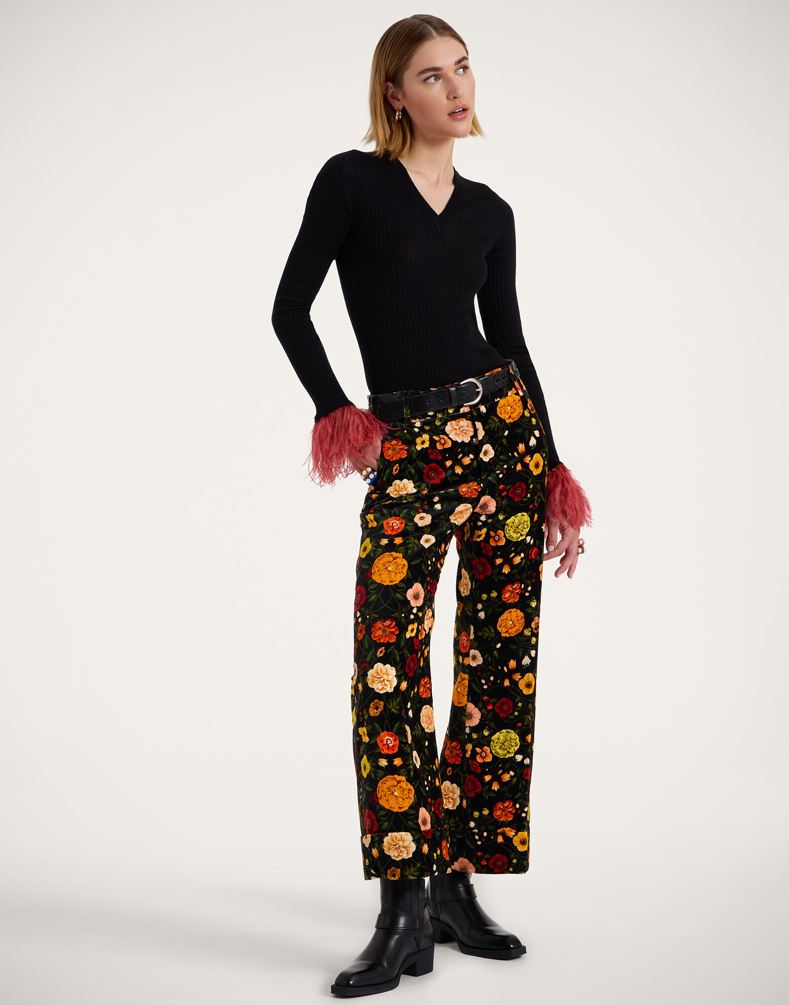 La DoubleJ Hendrix Pants Botticelli Black TRO0014VEL001CEL01BL01