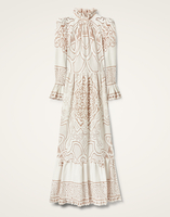 La DoubleJ Lacey Visconti Dress La DoubleJ Lacey Visconti Dress Solid White Smoke DRE0633EMB006SOLIDWH02