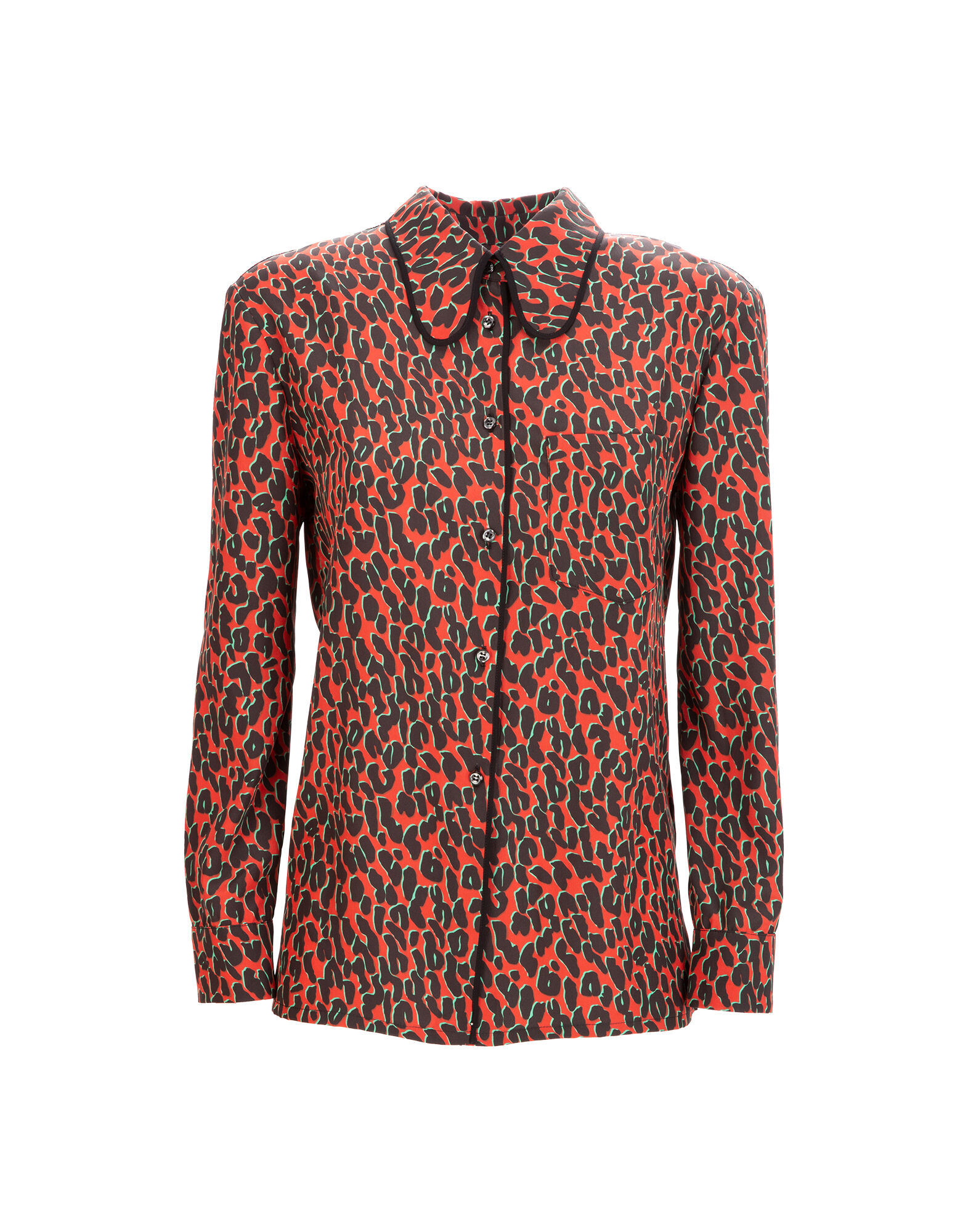 LaDoubleJ Rodeo Shirt Leopard Rosso SHI0025SPO001LEO0002