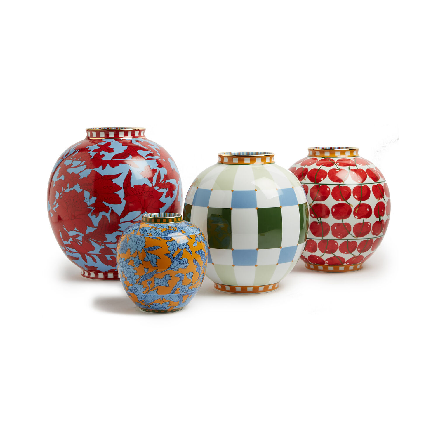 La Doublej Bubble Vase In Cherries Avorio