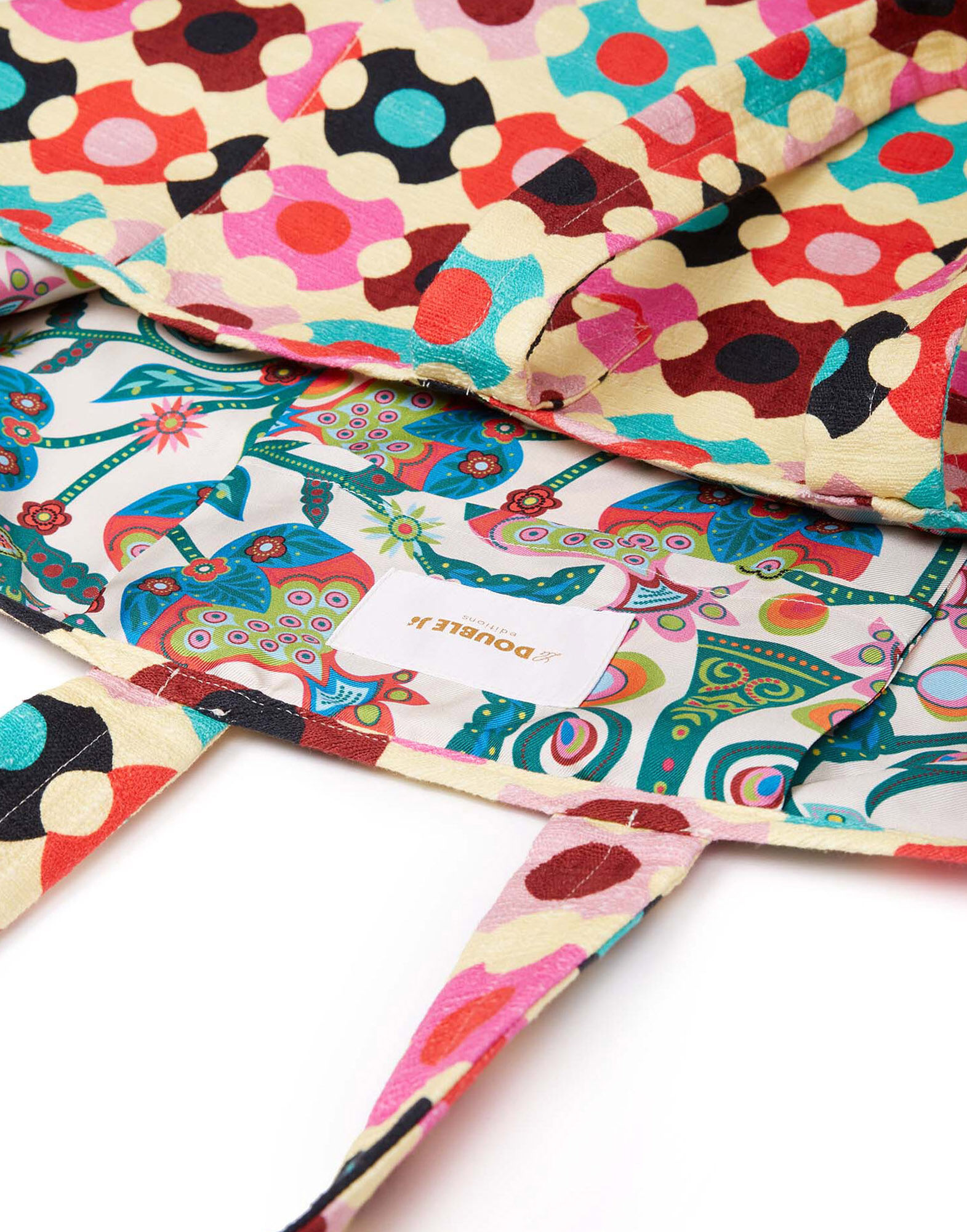 LaDoubleJ Reversible Tote Groovy Dot Giallo BAG0022COT005GRO0003