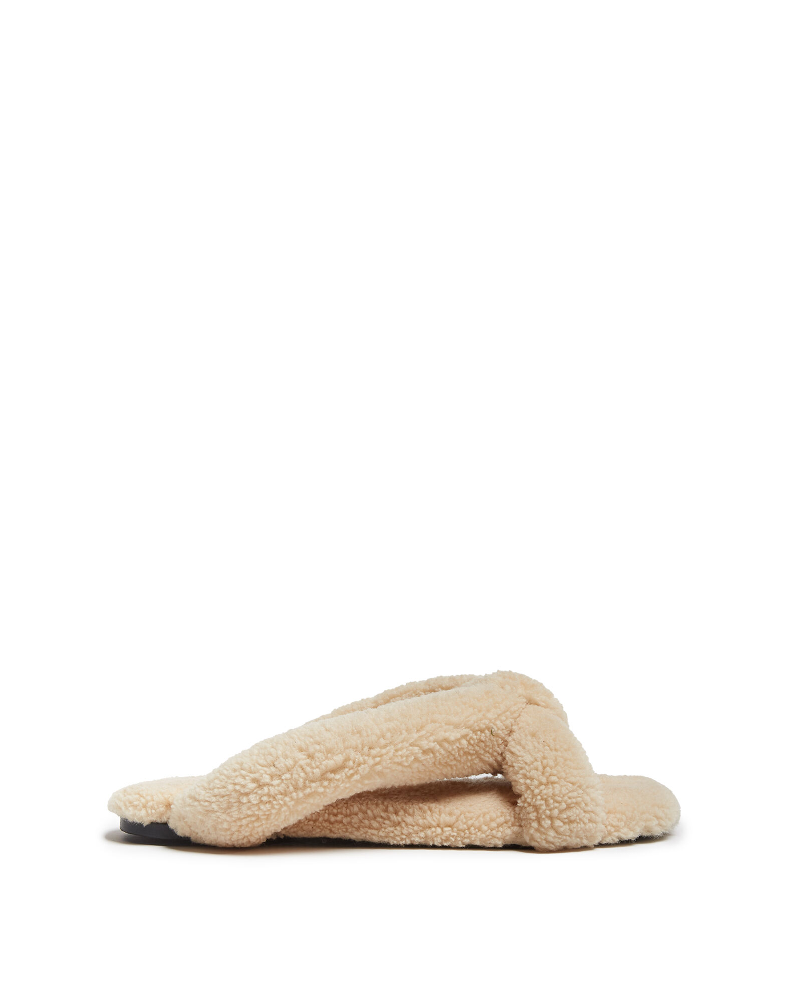 La DoubleJ Precious Slides Solid Light Green SHO0027FUR001GRY0003