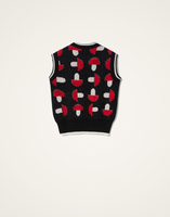La DoubleJ Fun-Guy Gilet La DoubleJ Fun-Guy Gilet Black & Red PUL0295KNI193VA448BL01