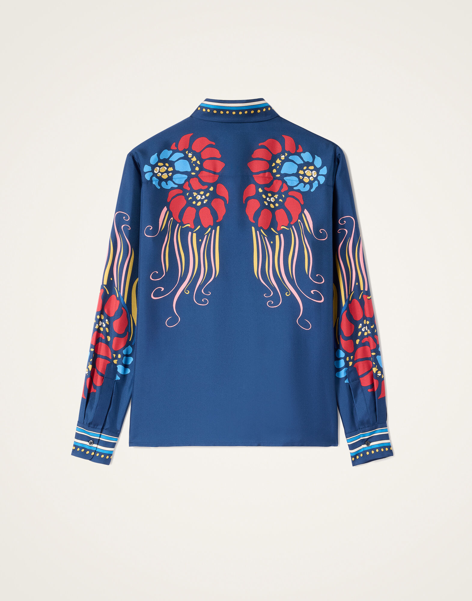 La DoubleJ Boy Shirt Lemuria Plac&eacute;e Navy SHI0040SIL006LEM02BU06