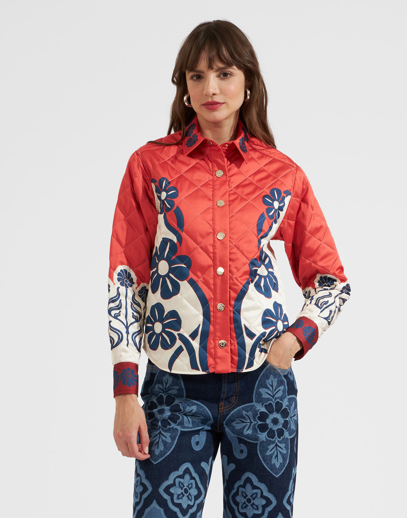 La DoubleJ Edie Jacket Stucco Plac&eacute;e Ivory JAC0068POL002STU01WH04