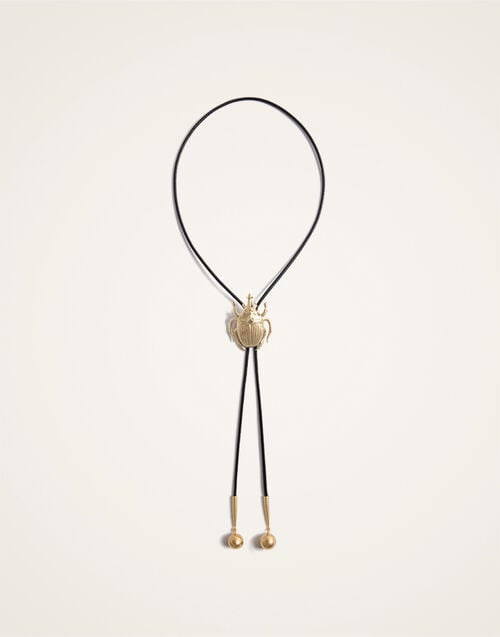 La DoubleJ Scarab Cow Tie La DoubleJ Scarab Cow Tie 24K Gold Plate NEC0041BRA003SOLIDYE05