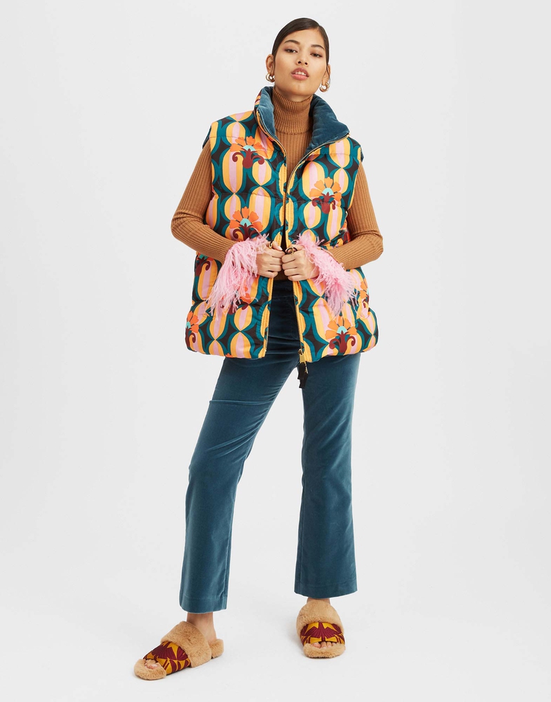 La DoubleJ Reversible Puffer Vest La DoubleJ Reversible Puffer Vest Arcturus Blue Petrol DOW0011FAI001ARC01BU05