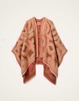 La DoubleJ Soul Poncho La DoubleJ Soul Poncho Montecarlo Placée Camel SCA0059WOL025MTC04BR01