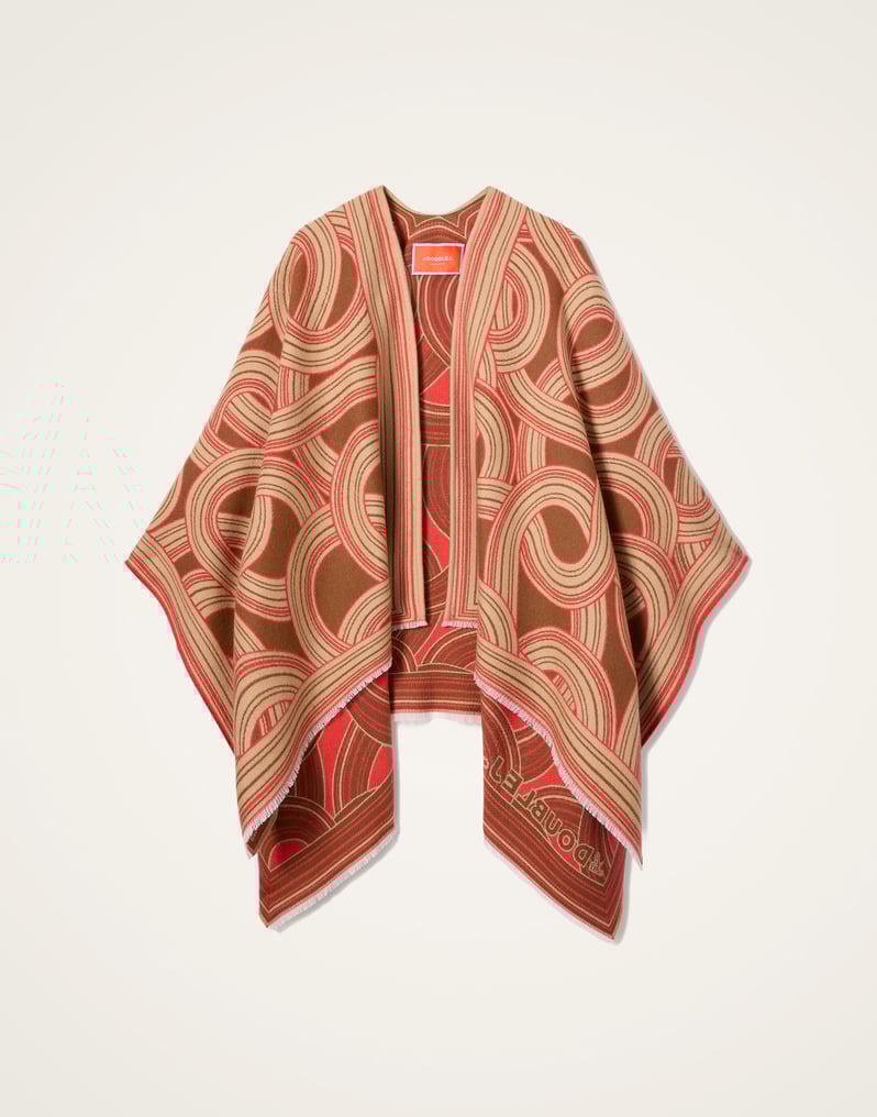 La DoubleJ Soul Poncho La DoubleJ Soul Poncho Montecarlo Placée Camel SCA0059WOL025MTC04BR01