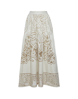 La DoubleJ Lacey Oscar Skirt Solid White Smoke SKI0102EMB006SOLIDWH02