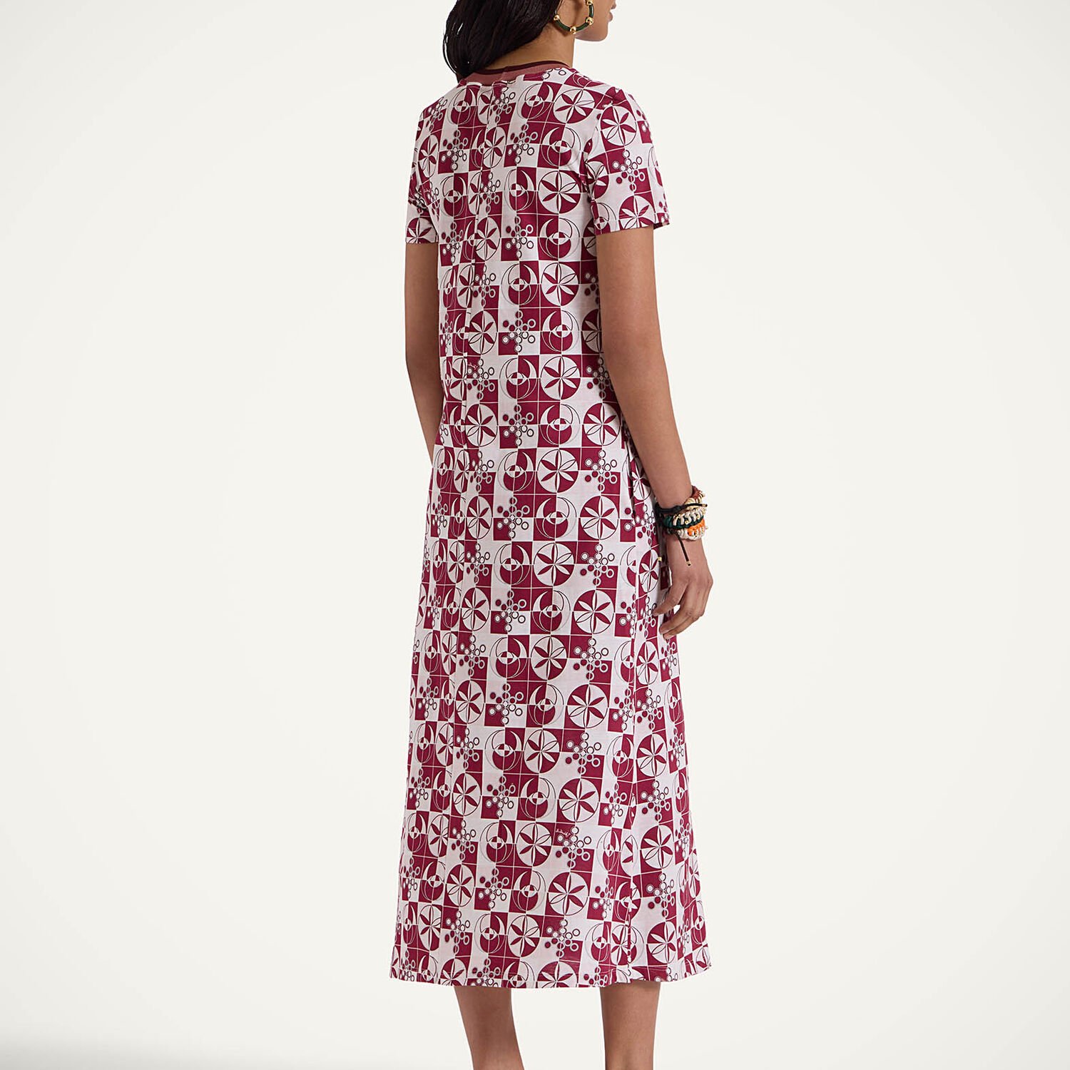 La Doublej La Double J Sporty Swing Dress In Eclipse Burgundy