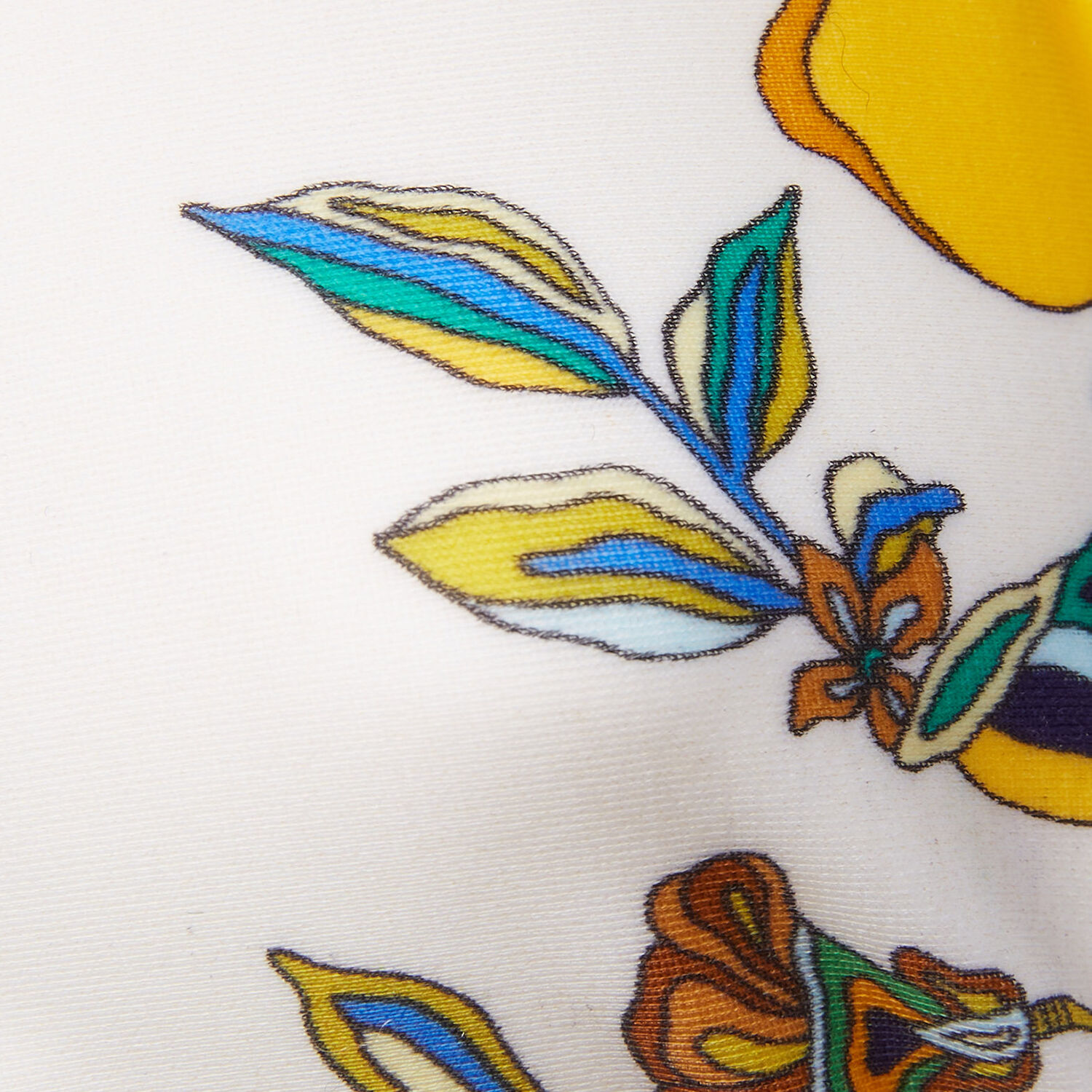 La Doublej Bikinioberteil Mit Print In Borboni Placed Bianco