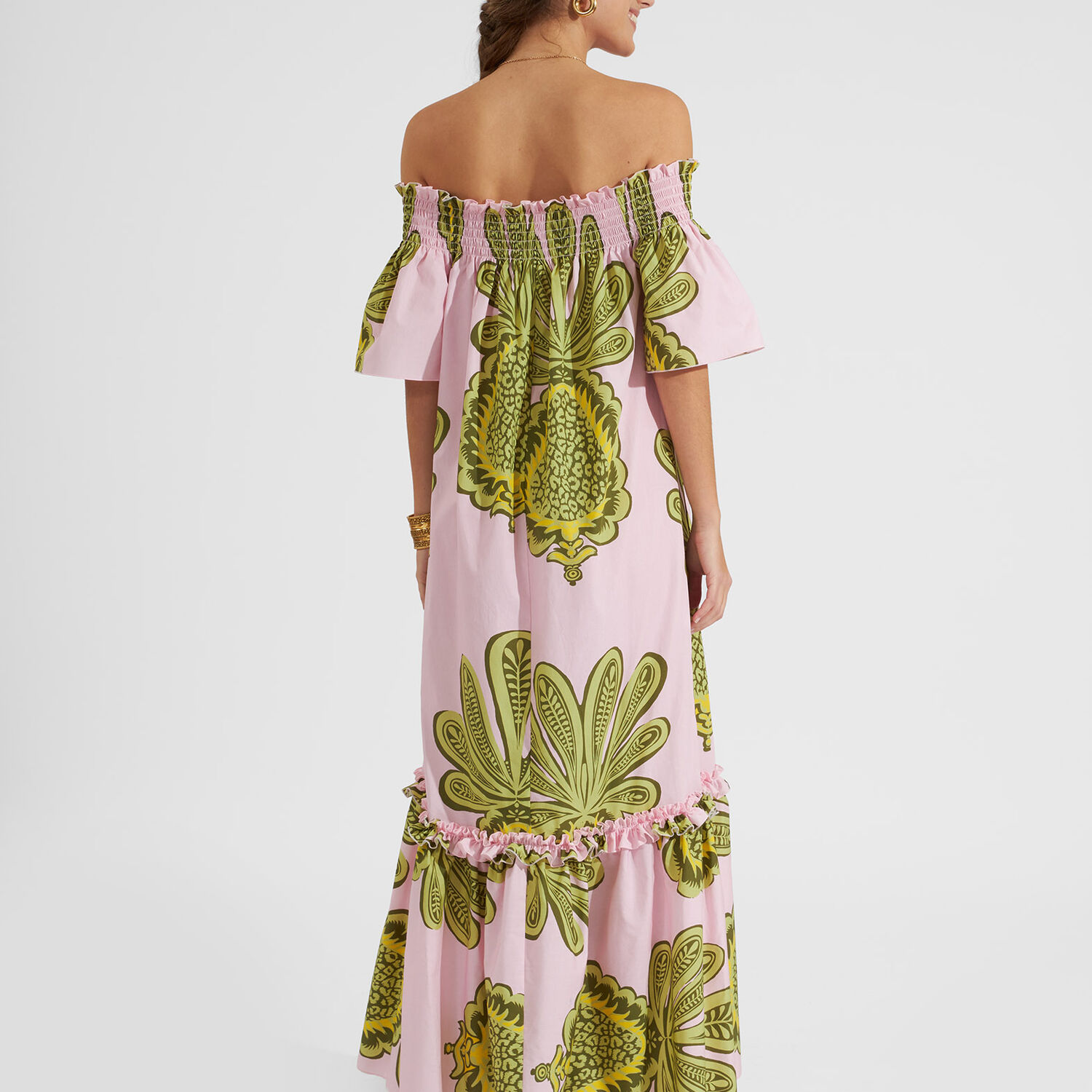 Shop La Doublej Capalbio Dress In Big Pineapple Pink
