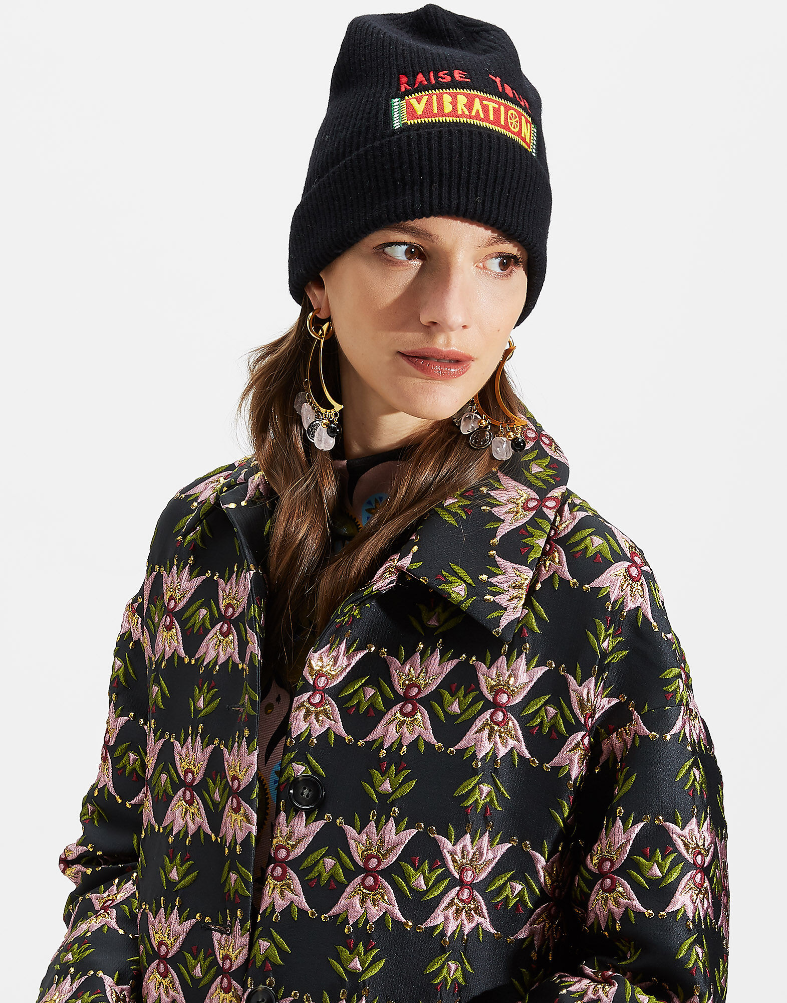 LaDoubleJ Beanie Solid Black HAT0002KNI029BLA0001