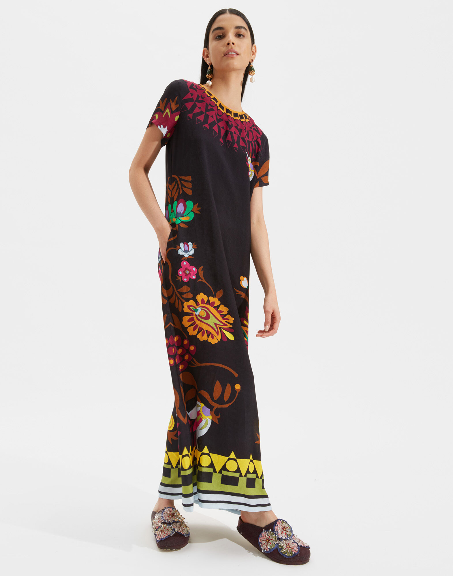 LaDoubleJ Swing Dress Selva Nero DRE0128VIS004SLV0001