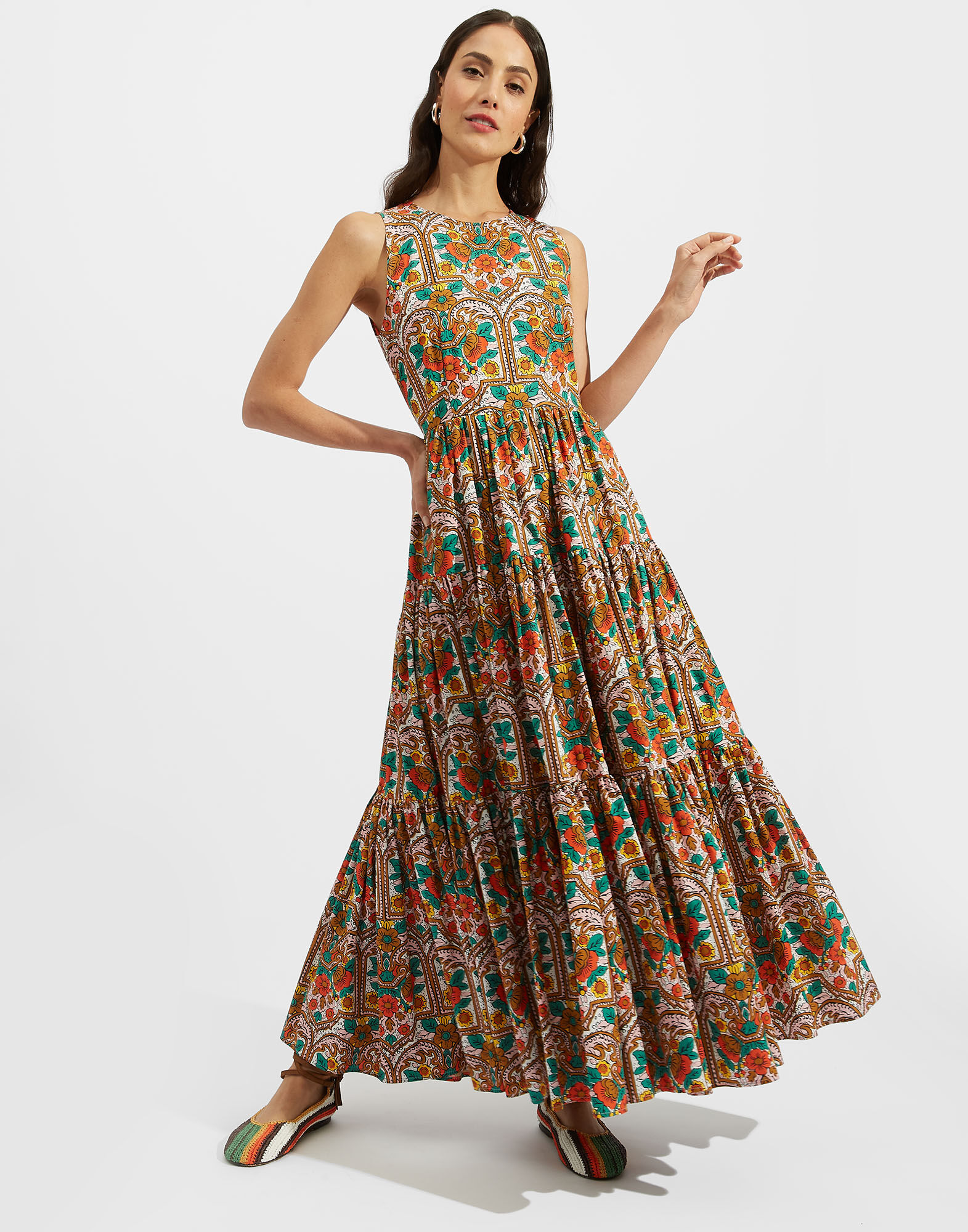 La DoubleJ Sleeveless Big Dress Corte White DRE0185COT039CRT02OR04