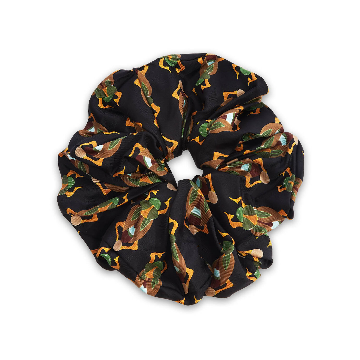 La Doublej Giga Scrunchie In Scarab Black