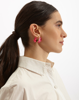 La DoubleJ Small Flora Earrings Fiore Rosa EAR0028RAF001FIO0009
