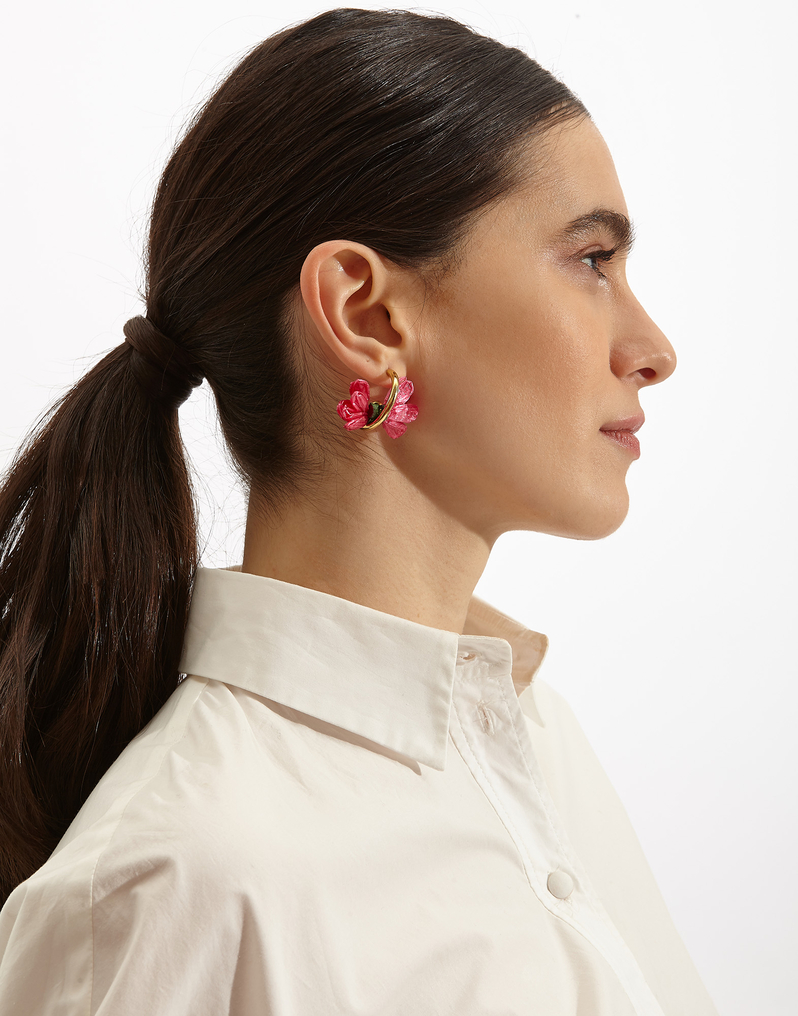 La DoubleJ Small Flora Earrings La DoubleJ Small Flora Earrings Fiore Rosa EAR0028RAF001FIO0009