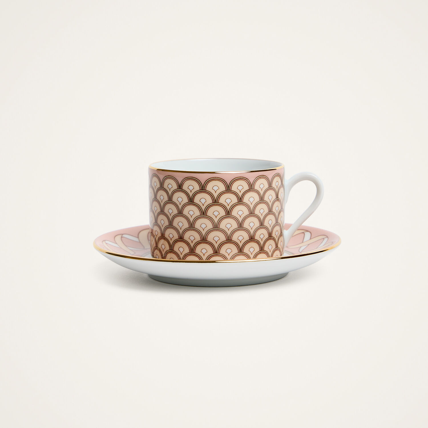 La Doublej Impero Tea Cup Set Of 2 In Odysseus Dusty Pink