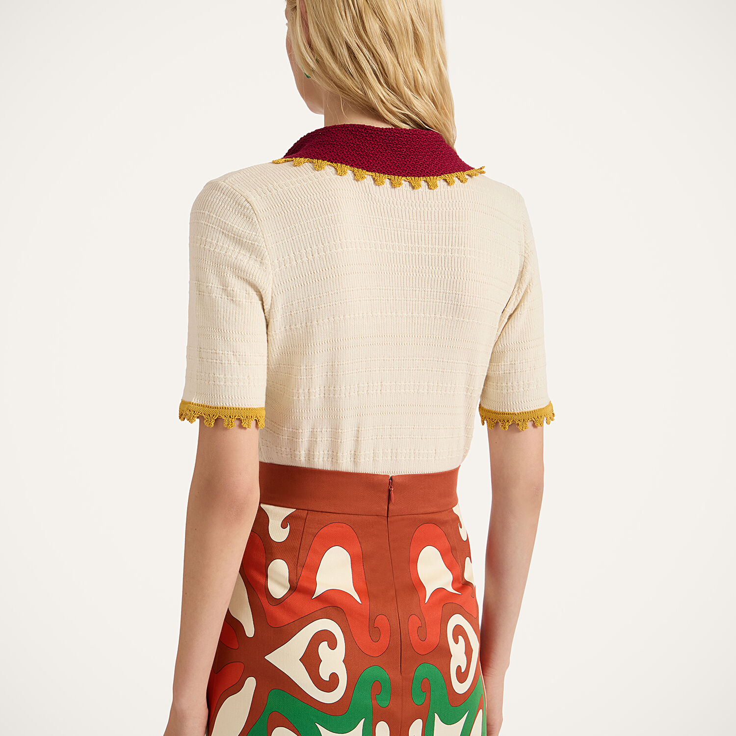 La Doublej Cotton-cashmere Knitted Top In Neutral