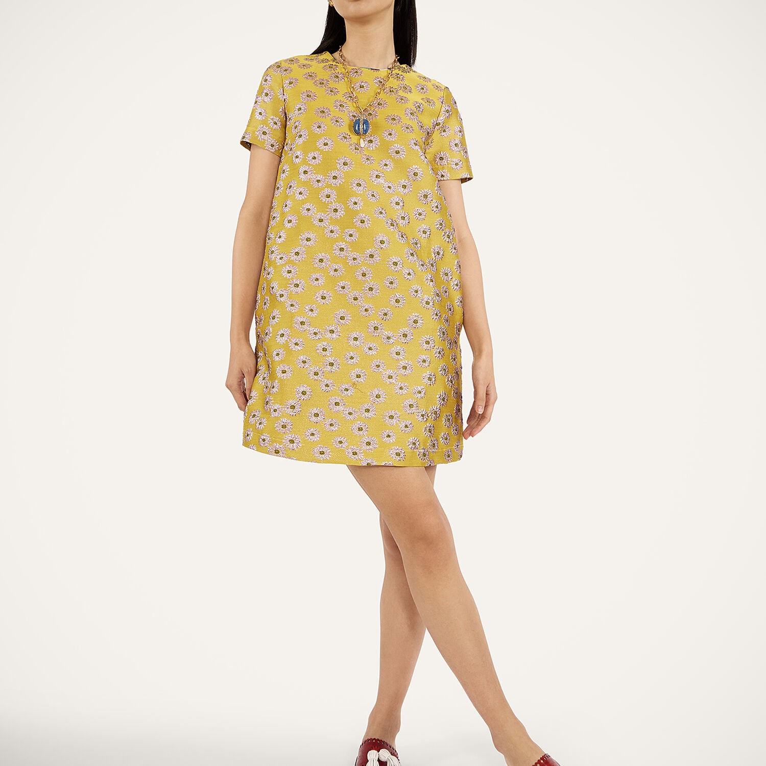  La Doublej Dresses Gend - Mini Swing Dress Margarita L 42% Polyester 37% Cotton 9% Metal 7% Silk 5% Polyamide 