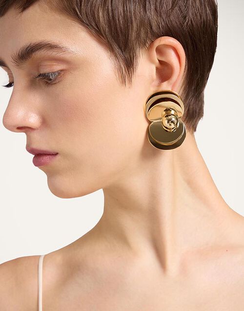 La DoubleJ Aura Studs 24K Gold Plate EAR0062BRA003SOLIDYE05