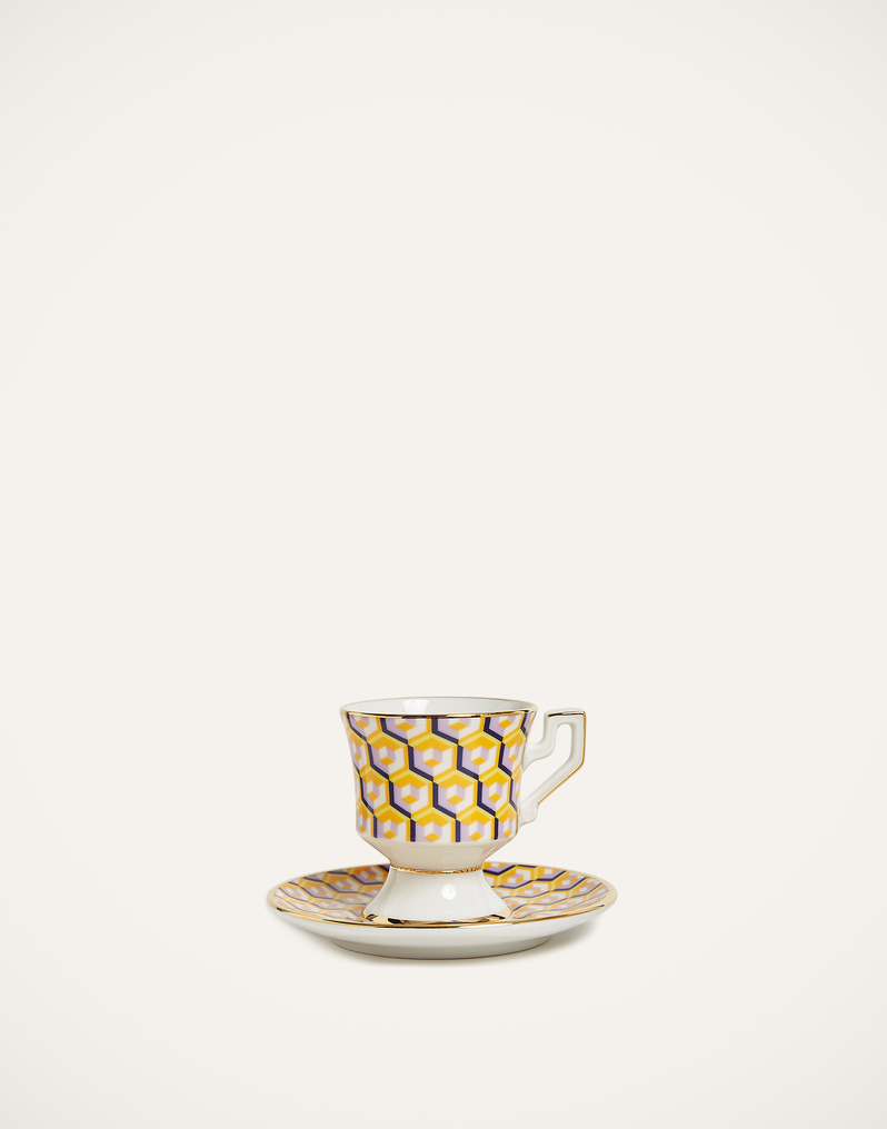 La DoubleJ Espresso Cup & Saucer Set of 2 La DoubleJ Espresso Cup & Saucer Set of 2 Cubi Giallo DIS0007CER001CUB0009