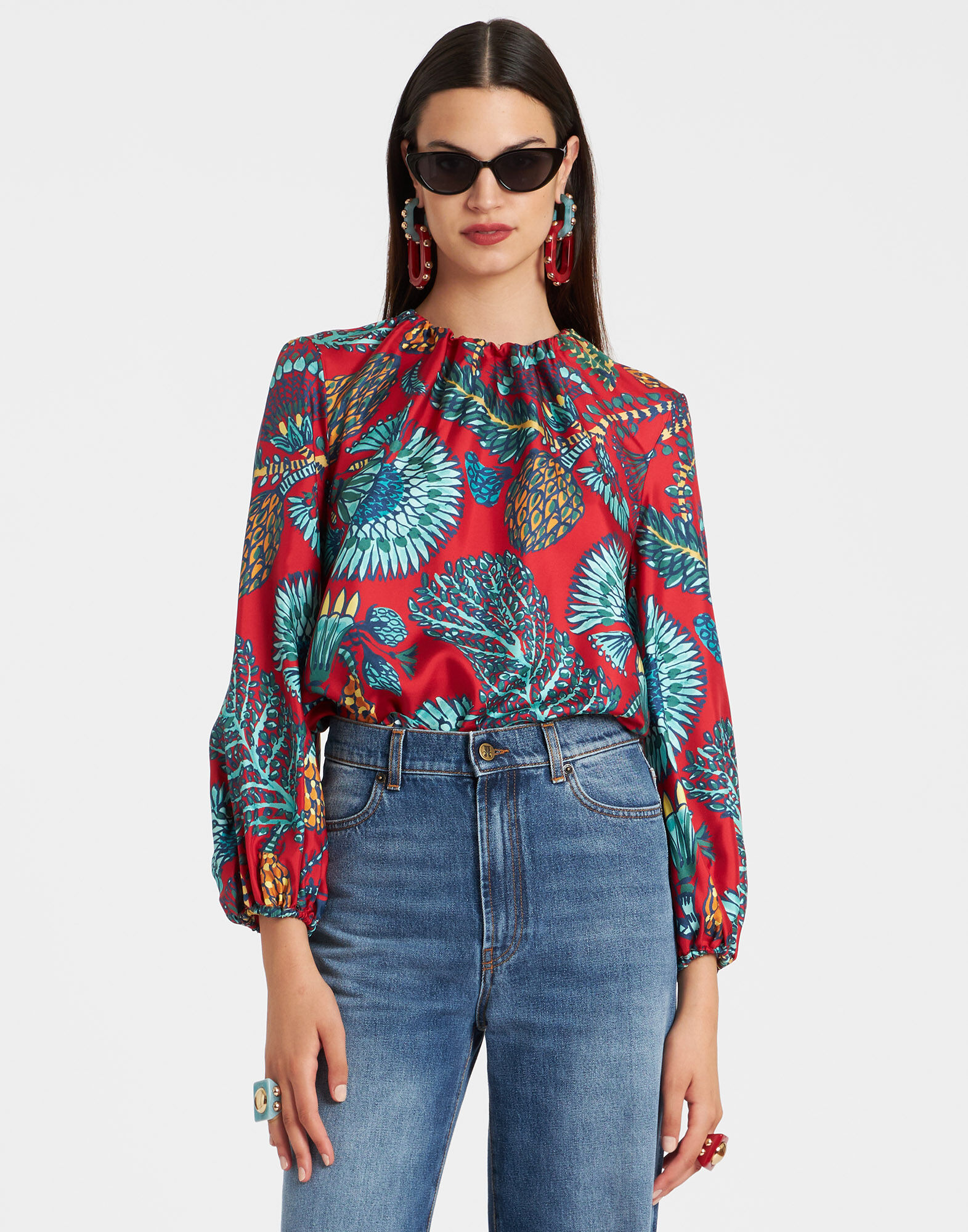 La DoubleJ Charming Top Sicomore Red TOP0021SIL001SIC01RE01