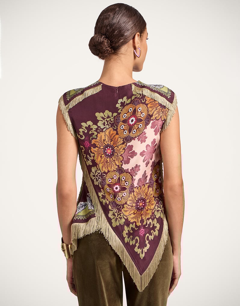 La DoubleJ Scarf Top La DoubleJ Scarf Top Bounty Placée Burgundy TOP0160SIL009BOU01RE07