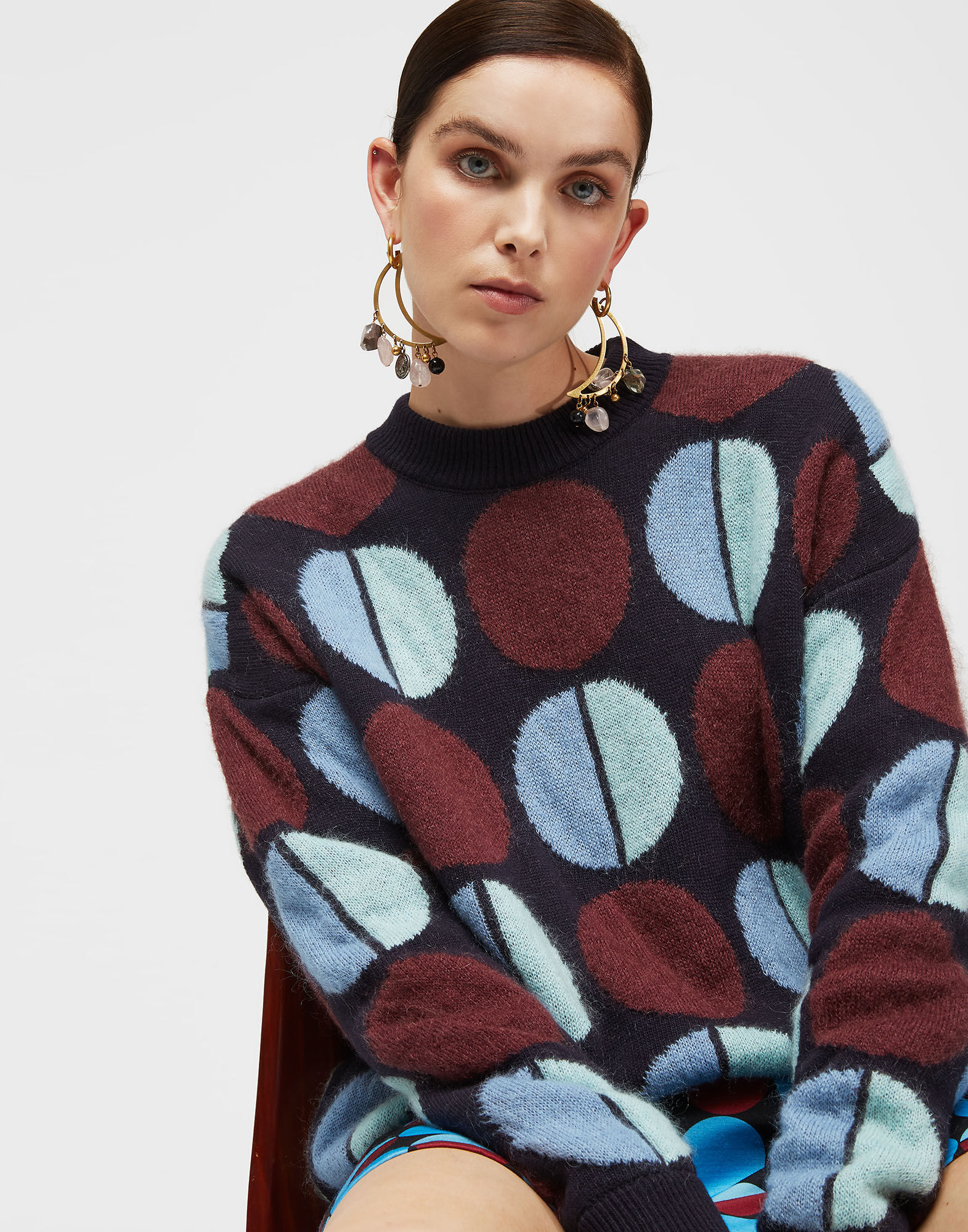 LaDoubleJ Engadina Sweater Sfere Blu PUL0042KNI031SFE0006