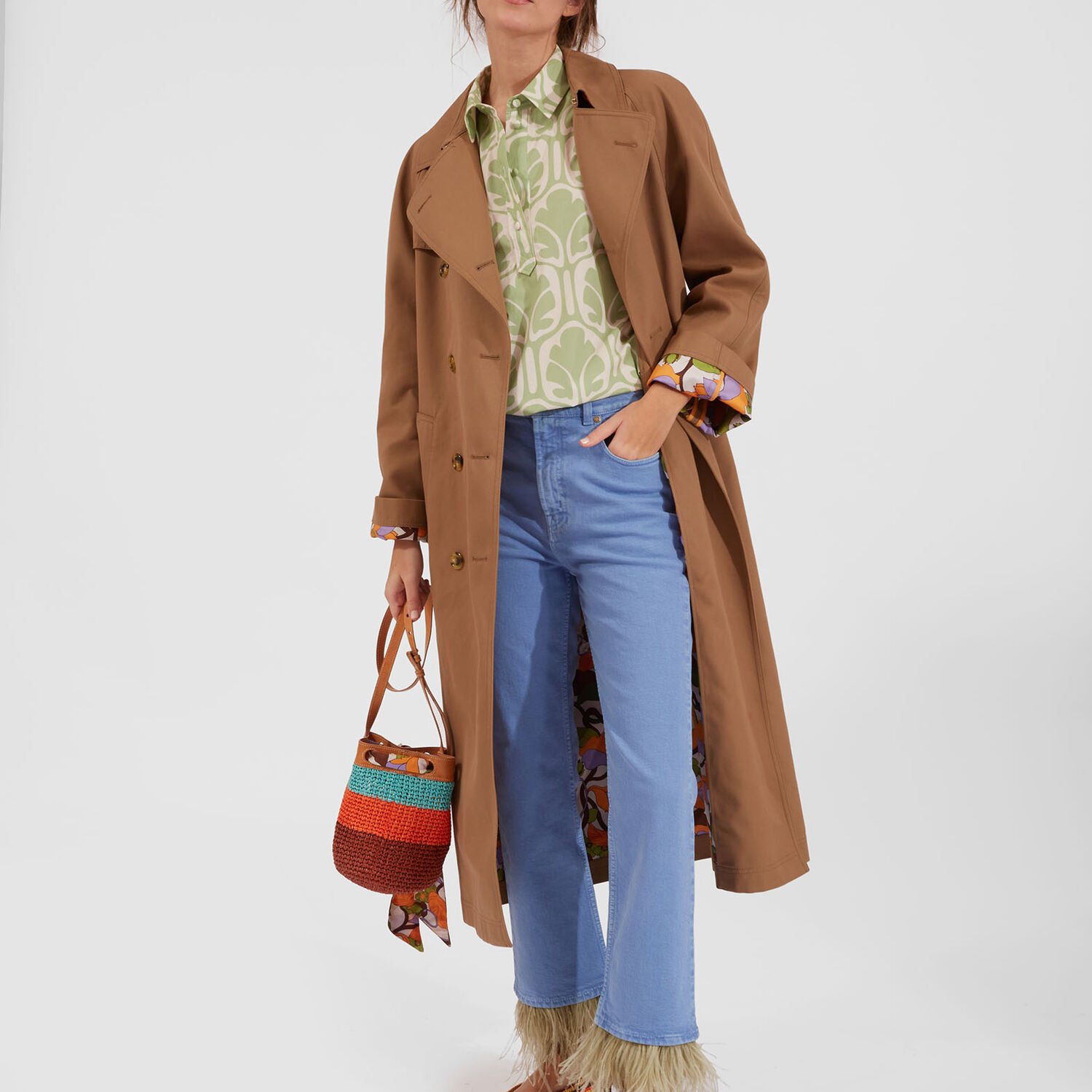 La Doublej Coats & Jackets In T.unita Kaki