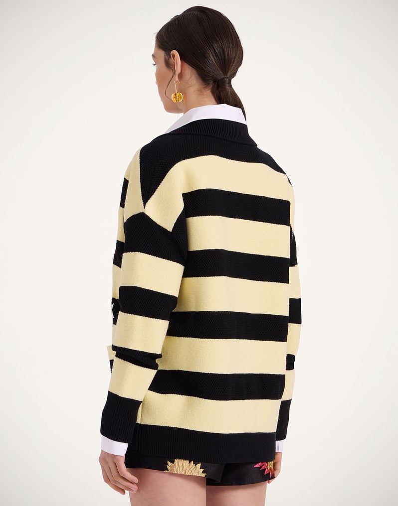 La DoubleJ Derby Cardigan La DoubleJ Derby Cardigan Derby Black & Yellow PUL0242KNI146VA331BL04