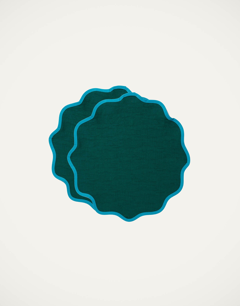 La DoubleJ Cloud Placemat Set of 2 La DoubleJ Cloud Placemat Set of 2 Tinta Unita Verde TBM0003COT005GRE0010